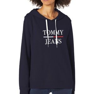 Blue Tommy Hilfiger Hoodie Cropped